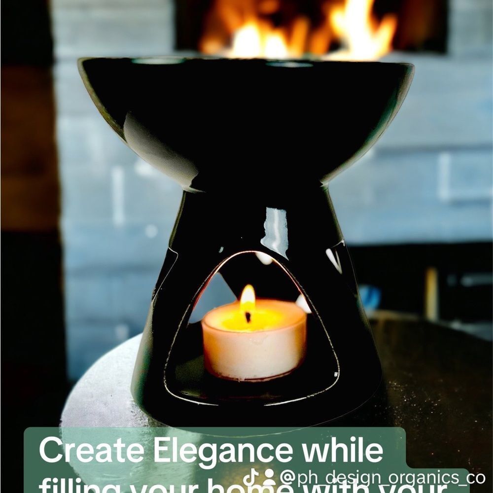 Black Deep Wax‎ & Oil Warmer **Free Organic Non-Toxic Wax Melt With Purchase**